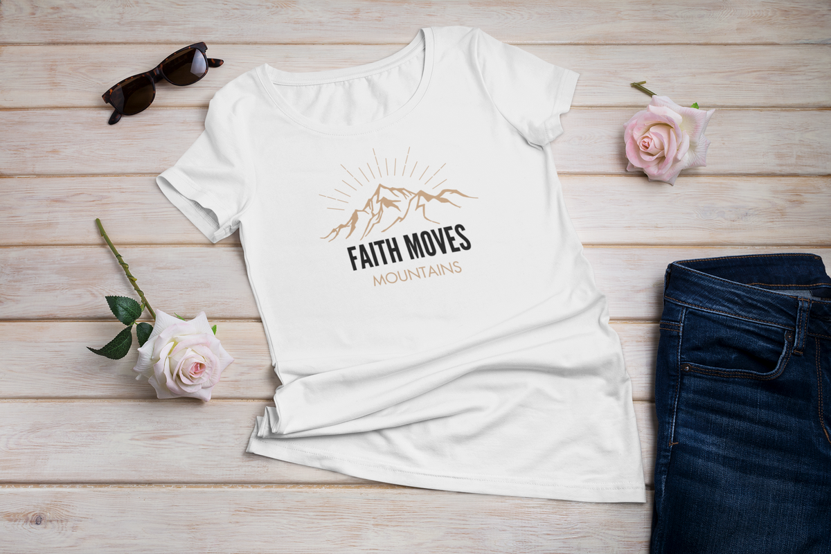 Smiling person wearing a positivity-themed inspirational message shirt