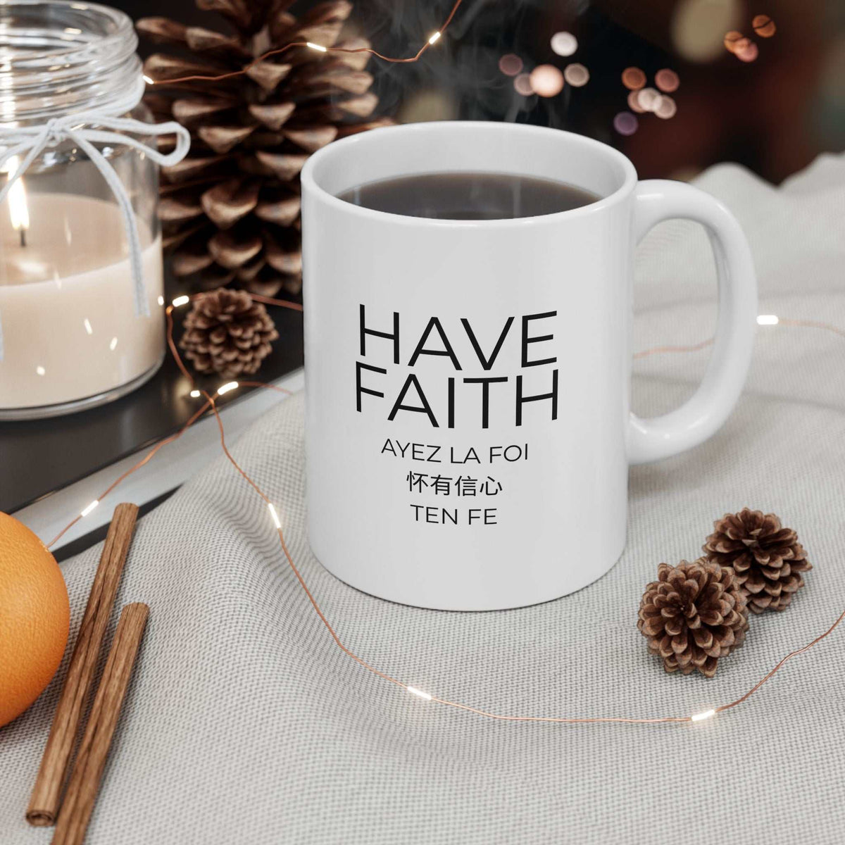Motivational and faith-inspired mugs