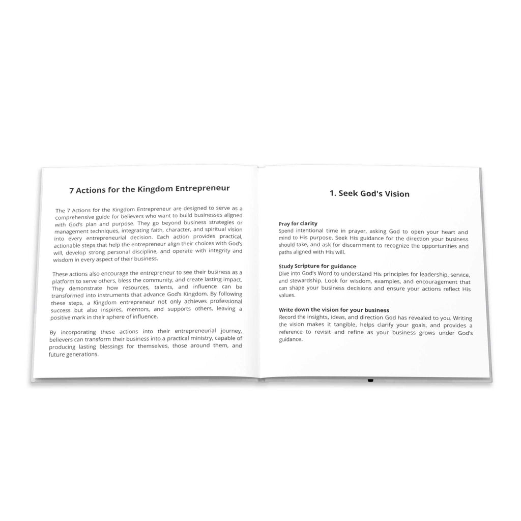 The Kingdom Entrepreneur professional photo book with glossy and matte finish options