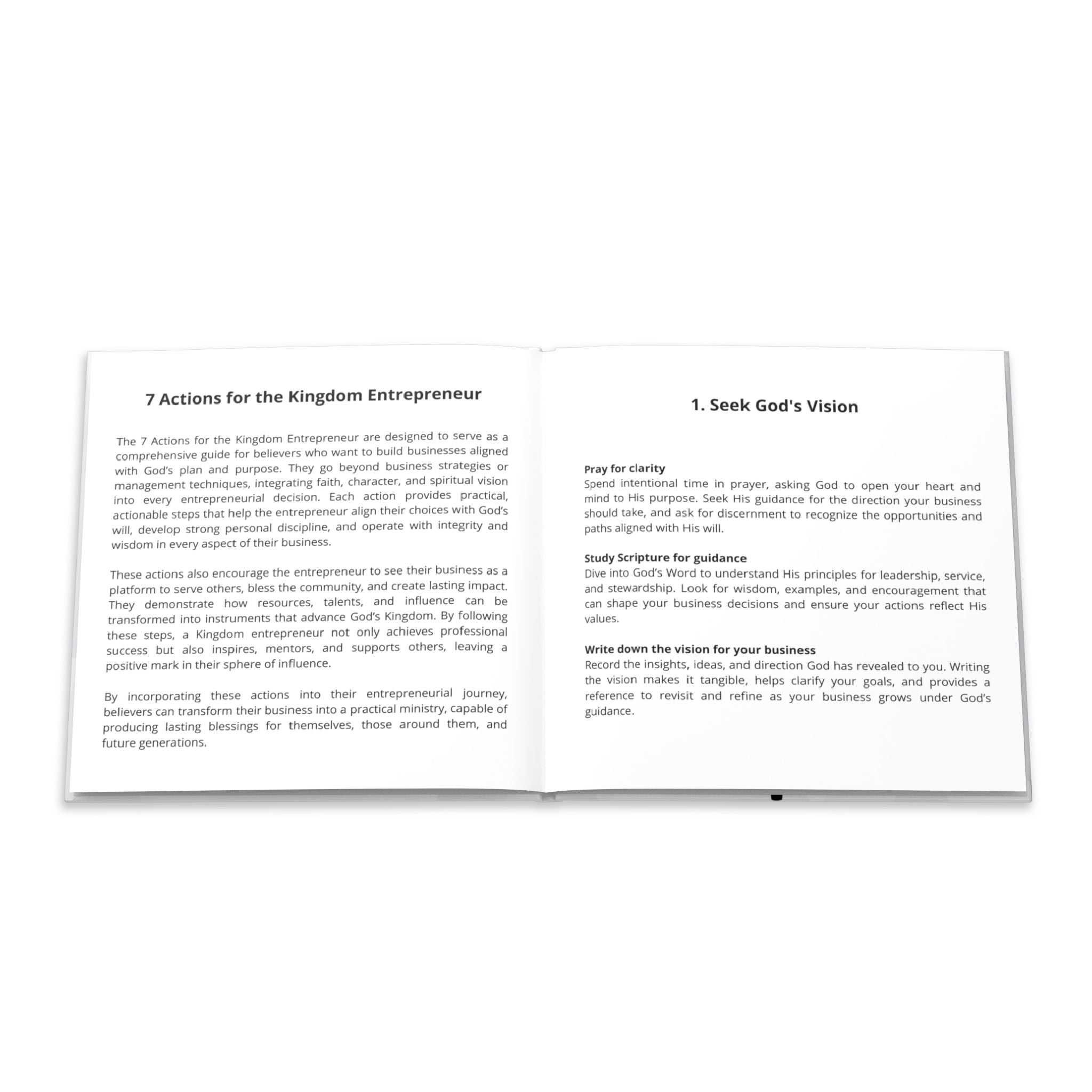 The Kingdom Entrepreneur professional photo book with glossy and matte finish options