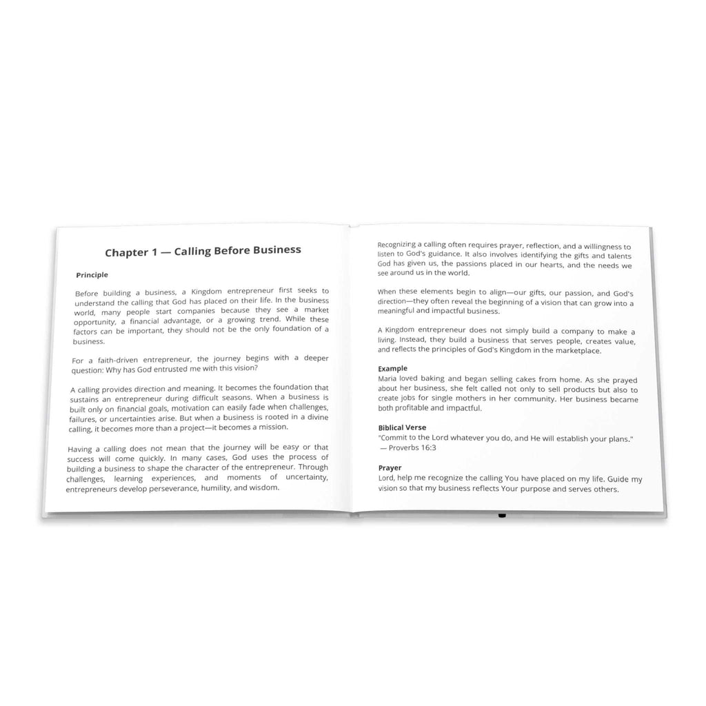The Kingdom Entrepreneur professional photo book with glossy or matte finish and vibrant archival-quality prints