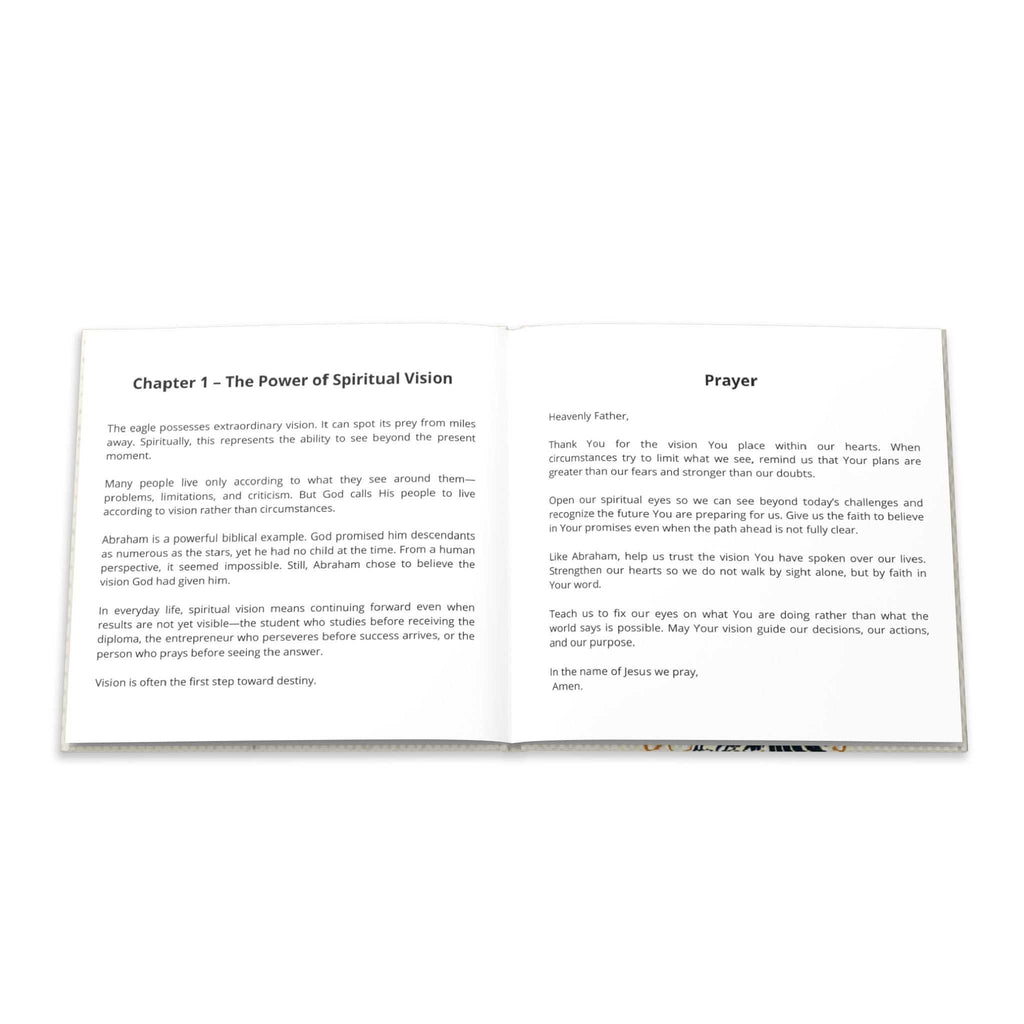 Professional-grade photo book titled The Spiritual Vision of Eagle Generation with glossy and matte finish options