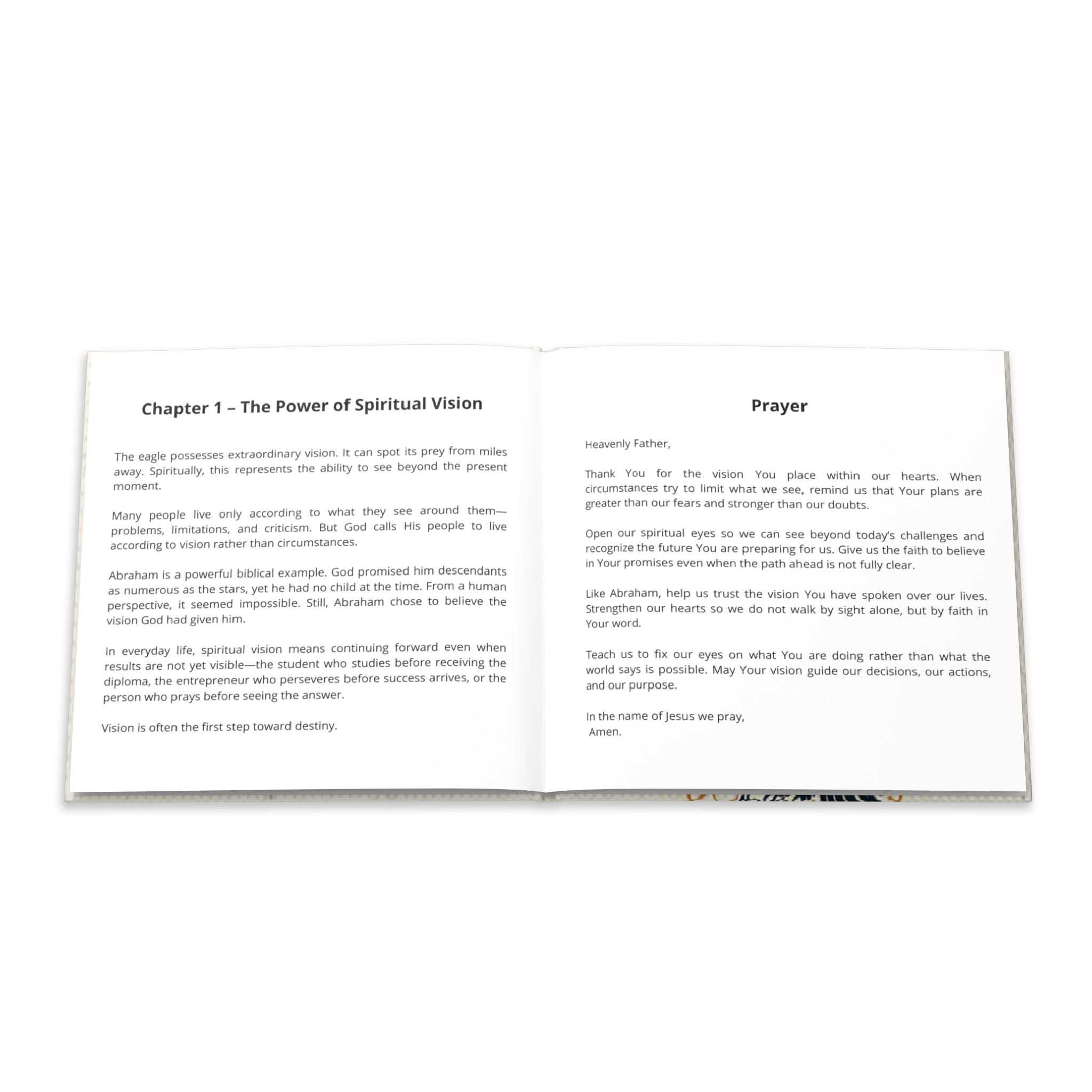 Professional-grade photo book titled The Spiritual Vision of Eagle Generation with glossy and matte finish options