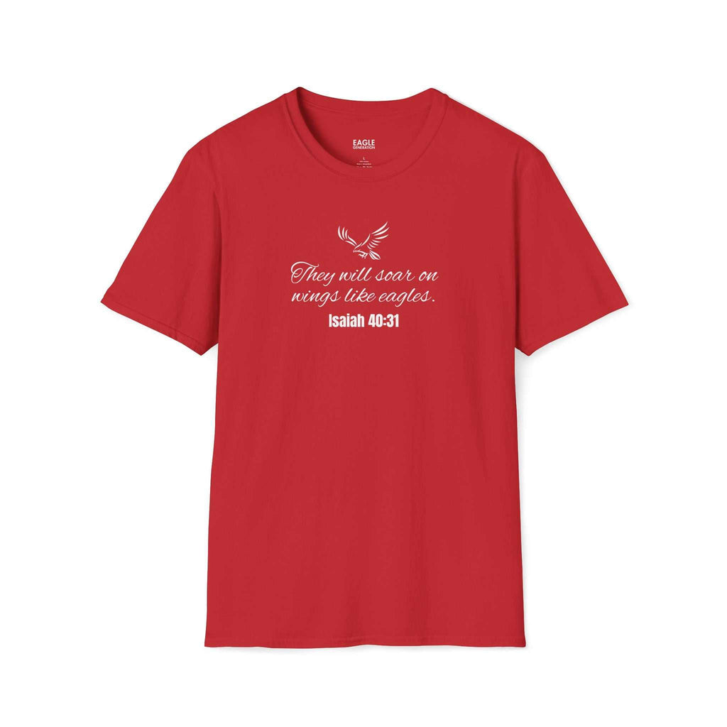 Isaiah 40:31 Christian T-Shirt made of 100% cotton with classic fit and tear-away label