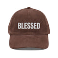 Blessed Vintage Cap in cotton corduroy with embroidered eyelets and adjustable strap