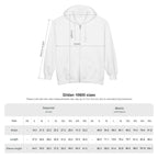 Africa zip hooded sweatshirt size chart