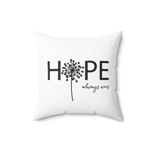 Always Hope Pillow with inspirational text