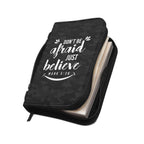 Believe Bible Cover with "Don't be afraid just believe Mark 5:36" text
