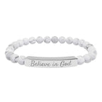 Believe in God bracelet made of durable 316L surgical stainless steel, symbolizing faith and devotion