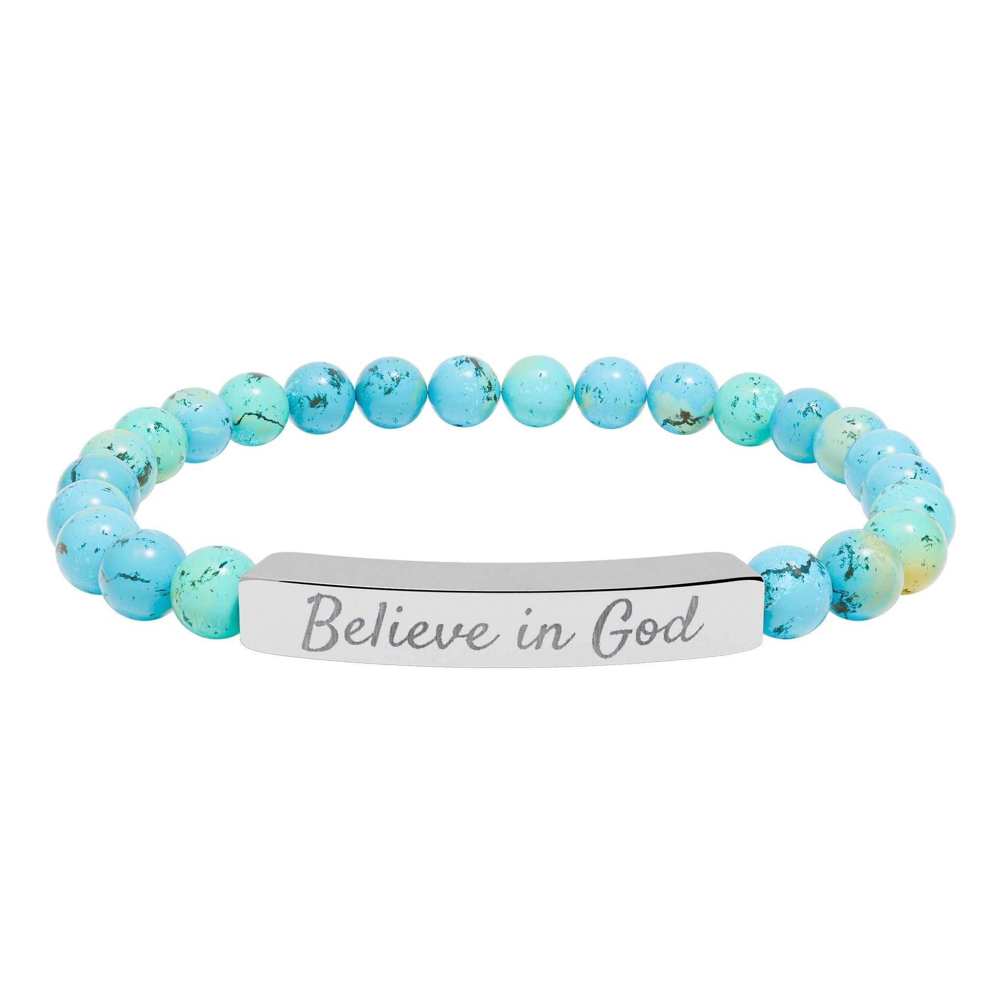 Believe in God Bracelet made of durable surgical stainless steel with faith-inspired design