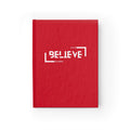 Believe in Yourself Journal hardcover with red wraparound print