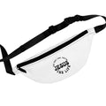 Black Bible Quote Fanny Pack with one-sided print and black lining for hands-free faith and essentials carrying
