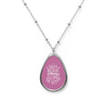 Bible Quote Oval Necklace with zinc alloy chain