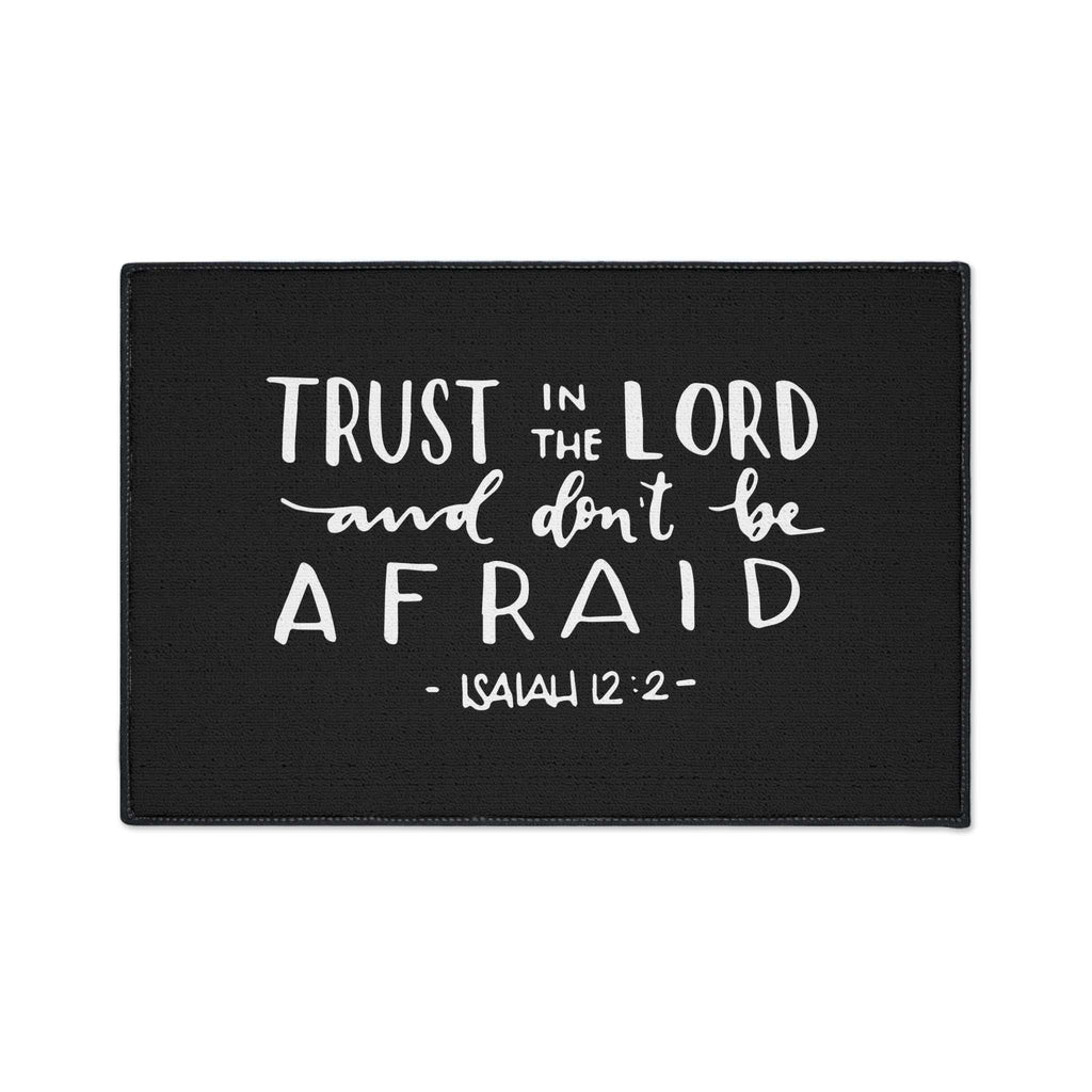 Bible Verse Floor Mat with Isaiah 12:2 quote
