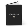 Gratidão Journal with matte finish, 150 lined pages, elegant design for gratitude journaling and reflection