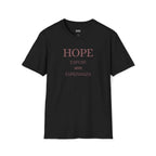 Black classic fit T-Shirt with multi-language hope message made of 100% ring-spun cotton