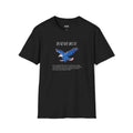 Black Isaiah 40:31 T-shirt with blue eagle graphic and faith quote, 100% cotton, classic fit