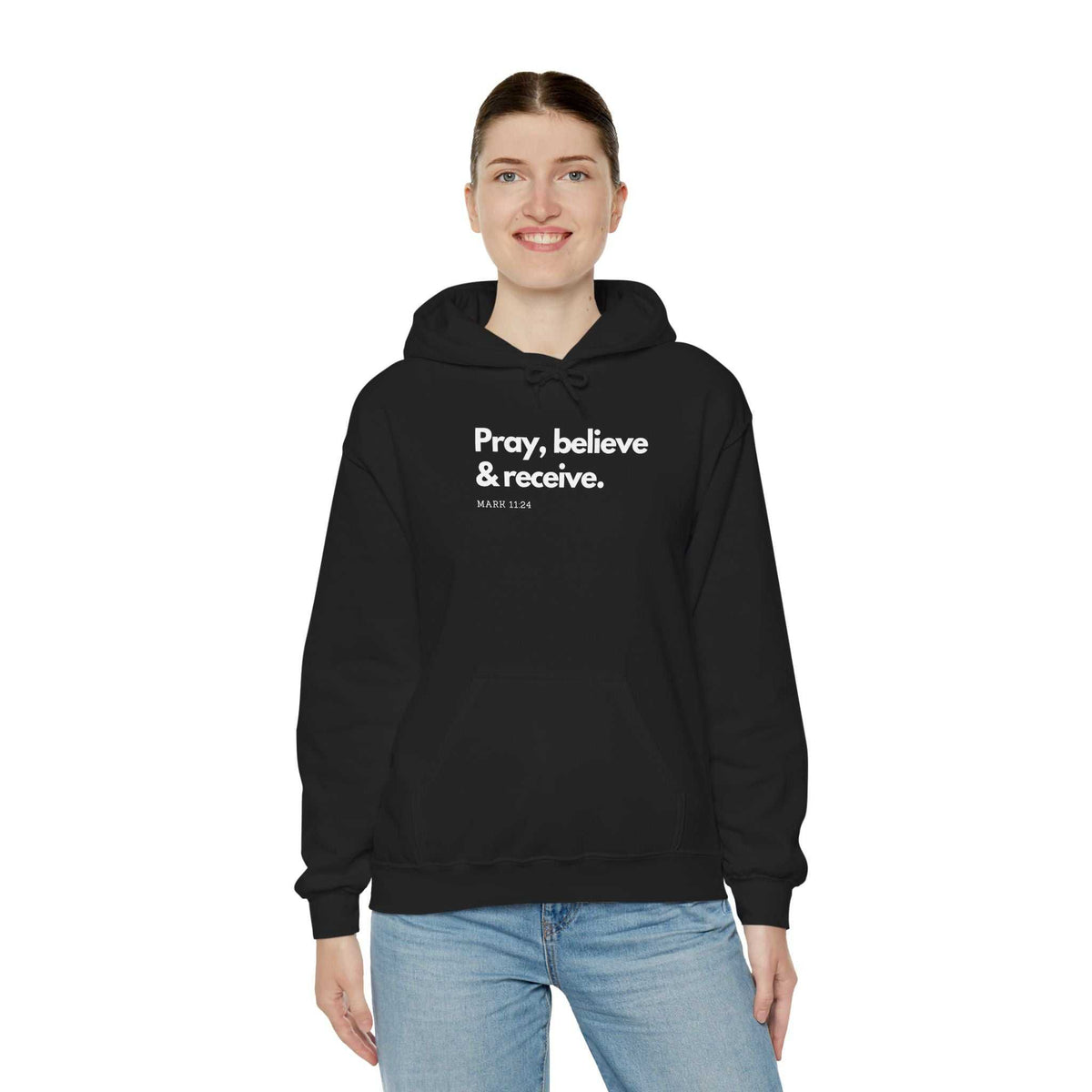 Black Pray & Receive Hoodie