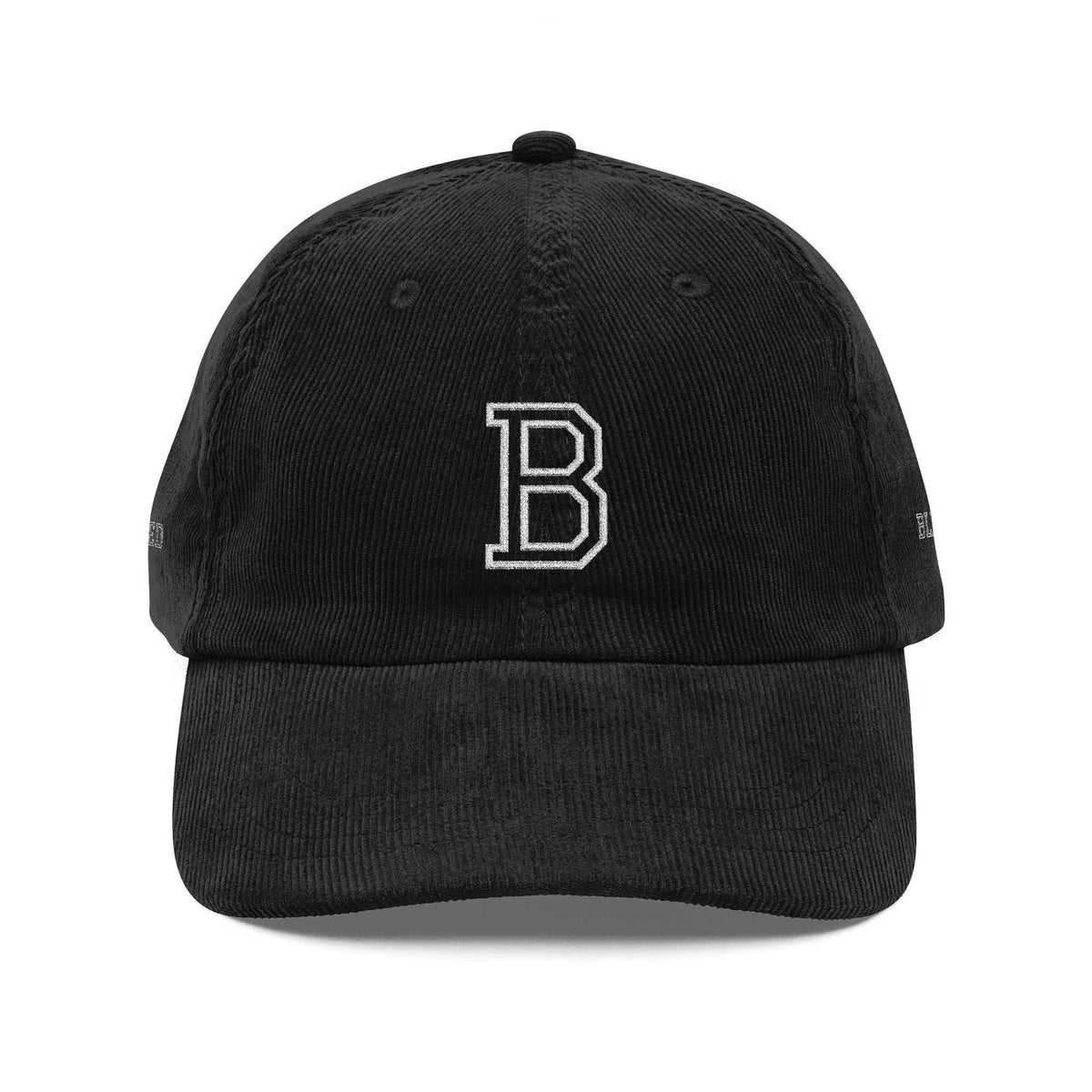 Stylish Blessed B Cap made of 100% cotton corduroy with adjustable strap and embroidered eyelets