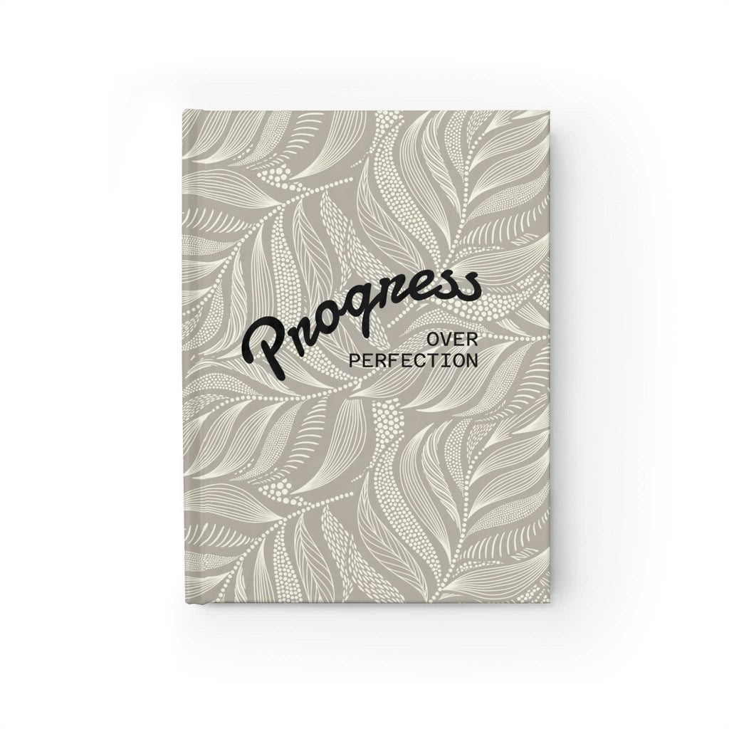 Choose Progress Journal with hardcover and wraparound leaf pattern