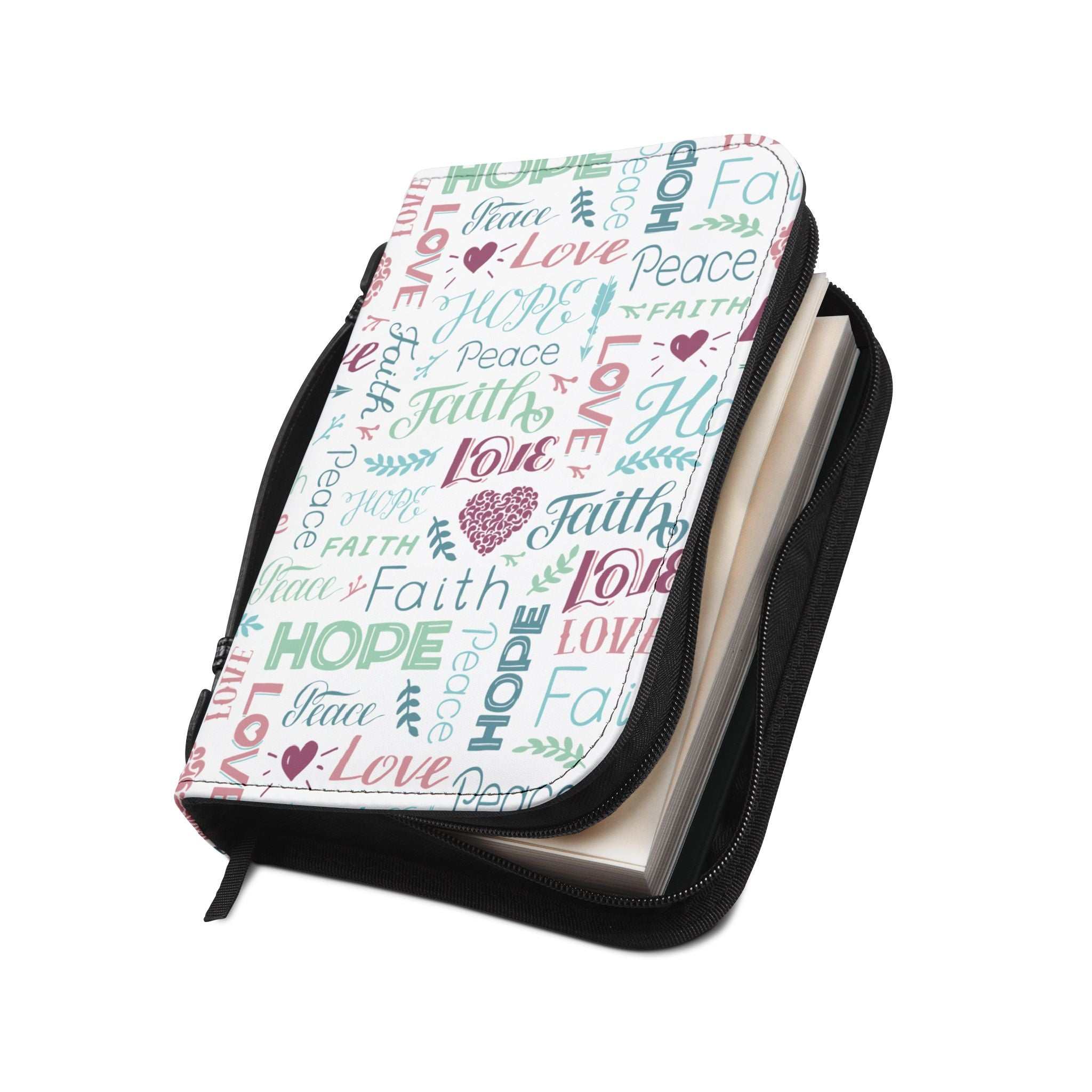 Christian Bible Cover with faith and love text design