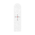 Christian Bookmark with white swirling background and cross design