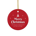 Christmas Hope Ornament with "Merry Christmas" and hope message