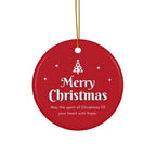 Christmas Hope Ornament with "Merry Christmas" and hope message