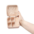 Compact motivational travel case with plush interior and secure zipper