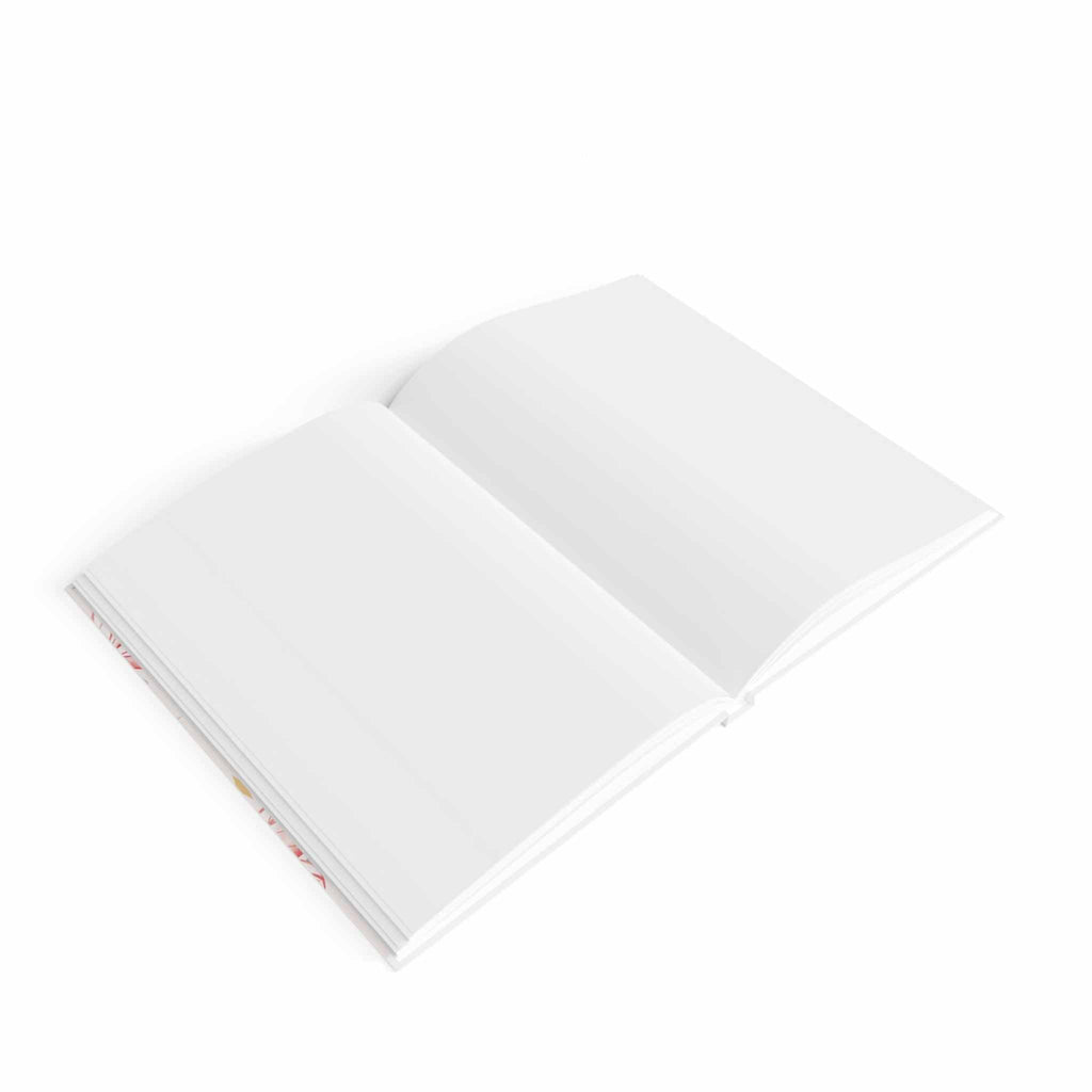 Corintios 16:14 Journal open showing blank pages with hardcover