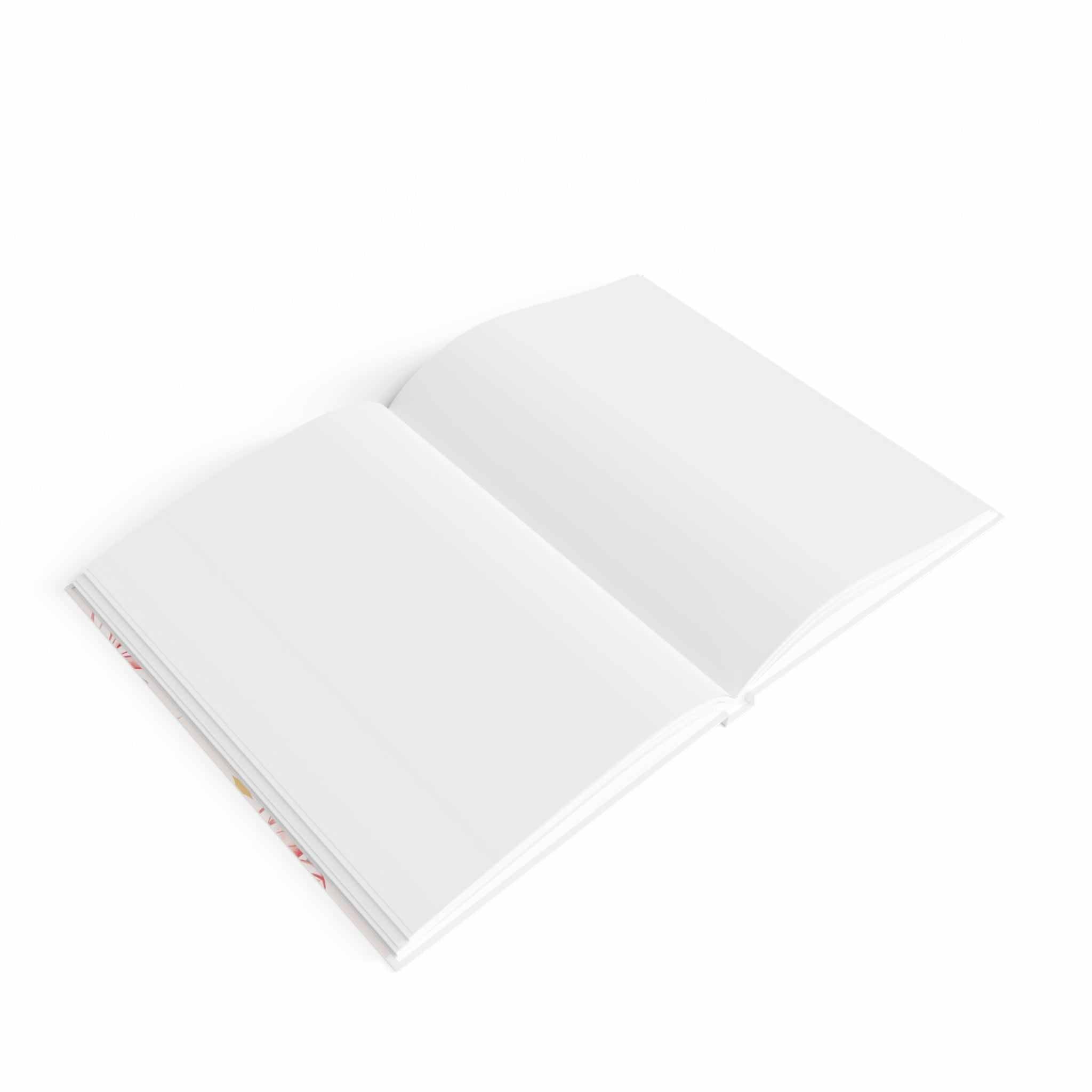 Corintios 16:14 Journal open showing blank pages with hardcover