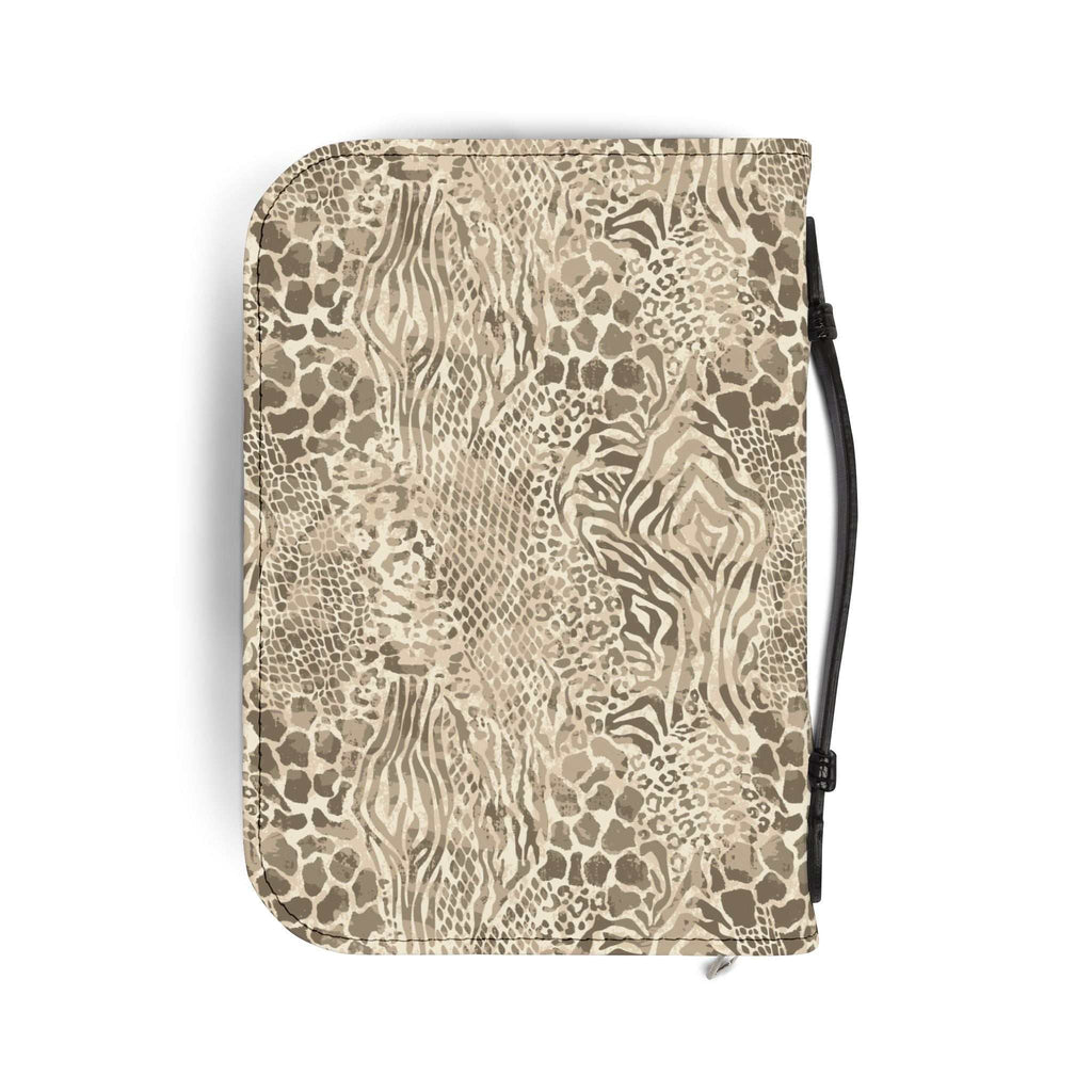 Ethnic Bible Cover made of PU leather, featuring black handle