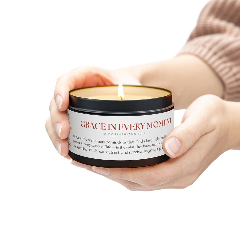 Everyday Grace Tin Candle hand-poured coconut soy wax