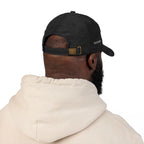 Stylish blessed B cap made of 100% cotton corduroy with adjustable strap and embroidered eyelets
