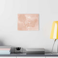 Faith Hope Acrylic Prints on wall with blush watercolor background