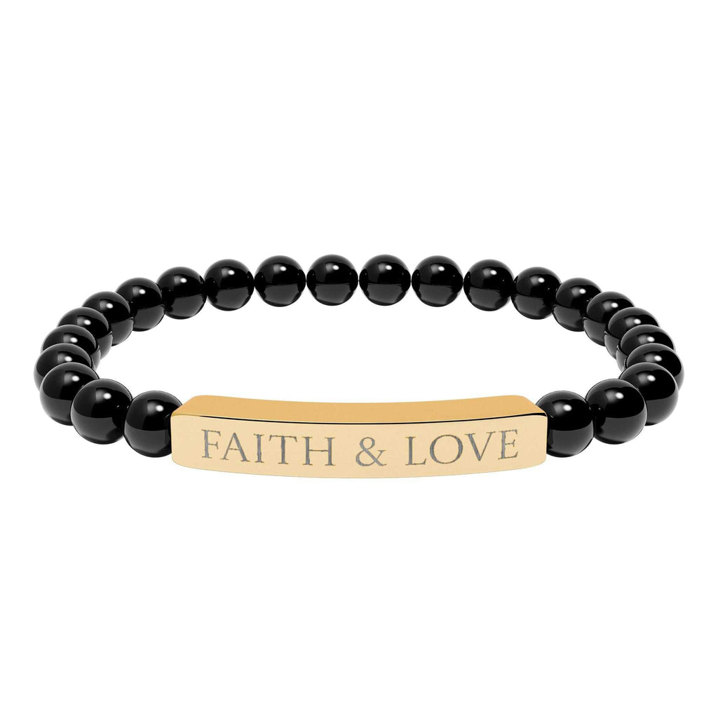 Elegant Faith & Love Bracelet made of 316L stainless steel, durable and hypoallergenic accessory