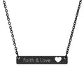 Faith & Love Necklace in 316L stainless steel with positive spiritual design