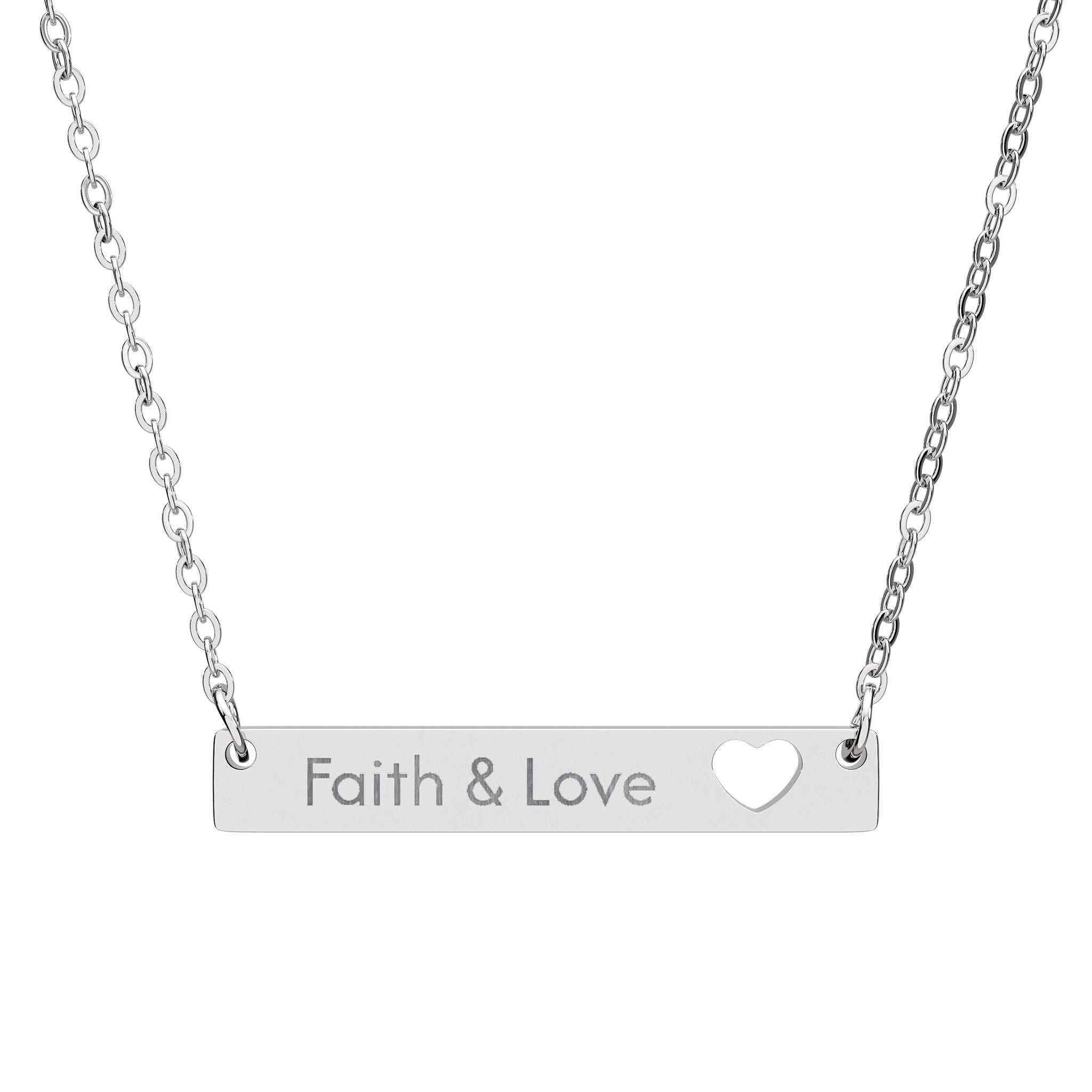 Faith & Love Necklace made of durable 316L stainless steel, hypoallergenic and elegant jewelry piece