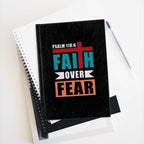 Faith Over Fear Journal hardcover with Psalm 118:6 design