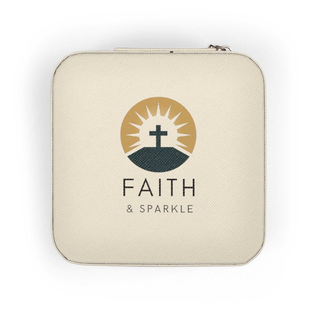 Faith & Sparkle Travel Case compact jewelry case with zipper closure
