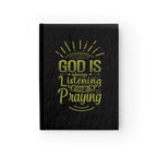 Faithful God Vision Board hardcover journal with motivational gold text