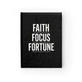 Focus & Faith Vision Board hardcover journal with motivational cover text