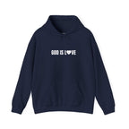 God Is Love Hoodie navy