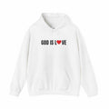 God Is Love Hoodie design on stainless steel insulated bottle with 22oz capacity, spill-proof and temperature retention features