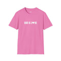 God Is Love T-Shirt with vacuum insulated beverage bottle features