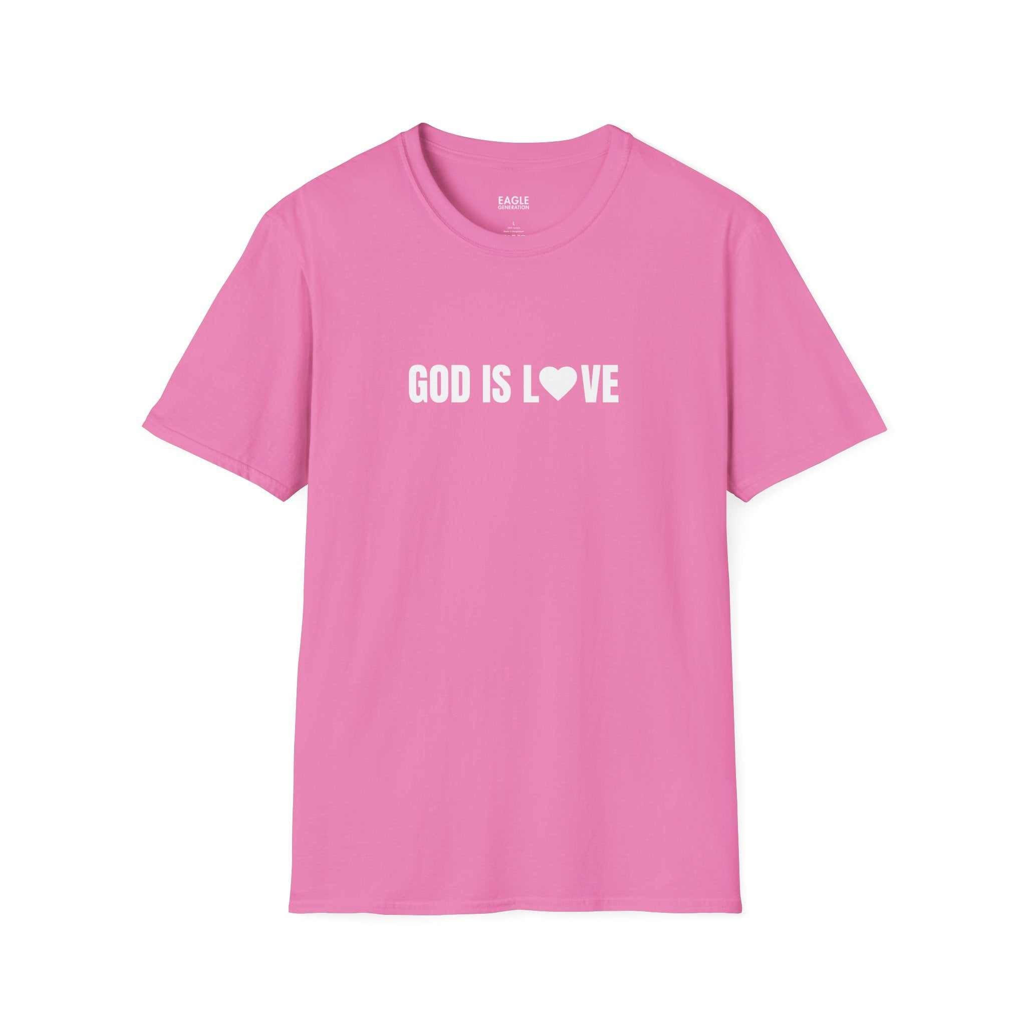 God Is Love T-Shirt with vacuum insulated beverage bottle features