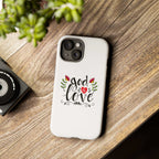 God is Love phone case with floral design for iPhone