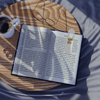 God's Plan Bookmark aluminum holder with slot on open book