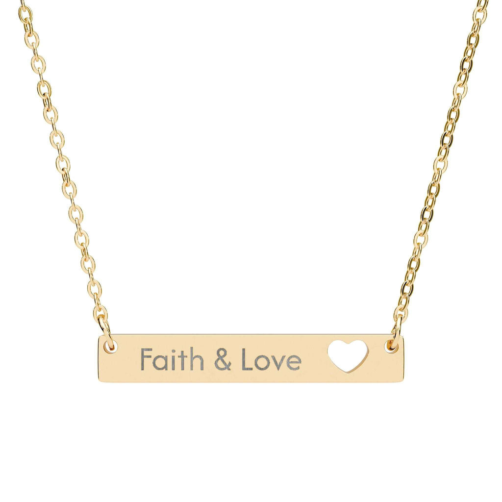 Faith & Love Necklace made of durable surgical steel with inspirational design