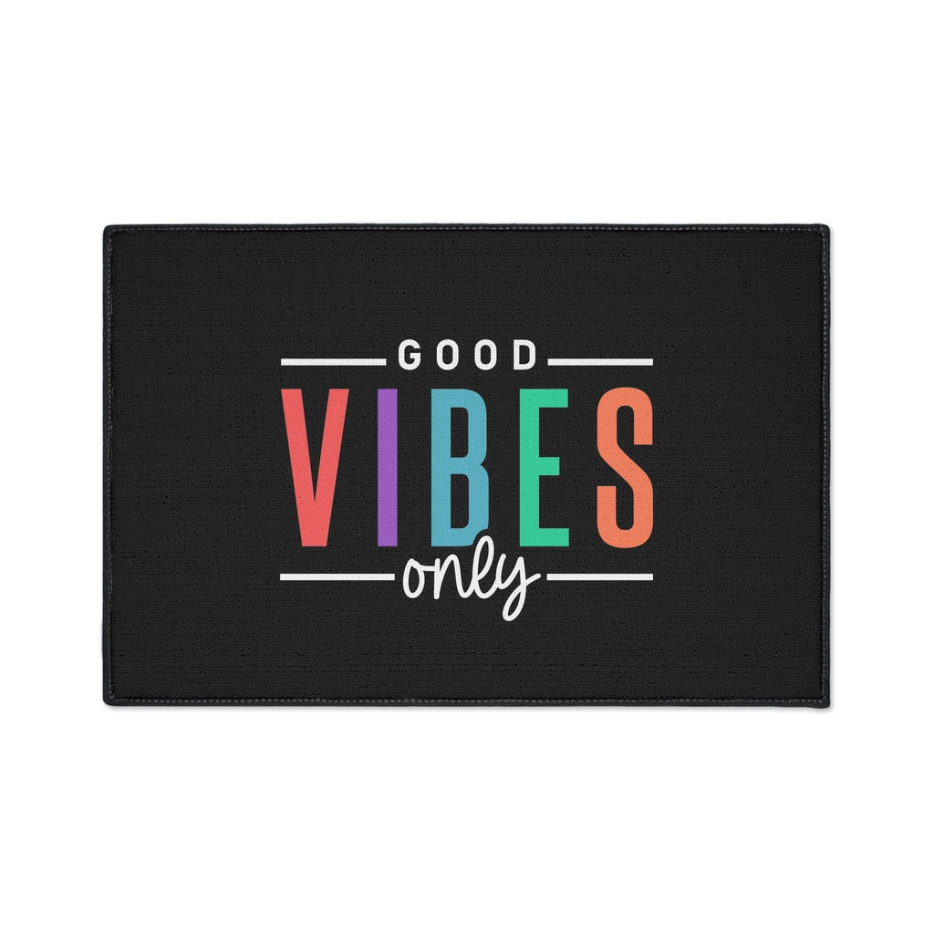 Good Vibes Floor Mat with colorful lettering